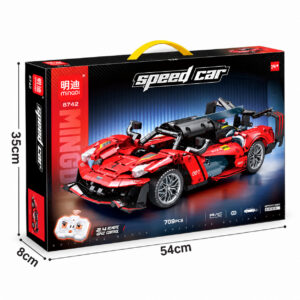 Конструктор спортна състезателна кола с дистанционно управление MINGDI Speed Car – 709 части, 2.4 GHz, модел 8742