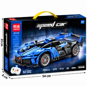 Конструктор спортна кола с дистанционно управление MINGDI Speed Car, 1:14 – 2.4 GHz, модел 8743