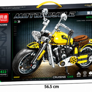 Конструктор класически круизър мотоциклет MINGDI Motorcycle с реалистичен дизайн, 822 части, модел K2389