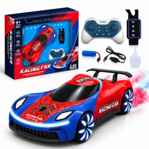 Детска състезателна кола Racing Car с дистанционно управление, управление с жестове, светлинни ефекти и водна пара