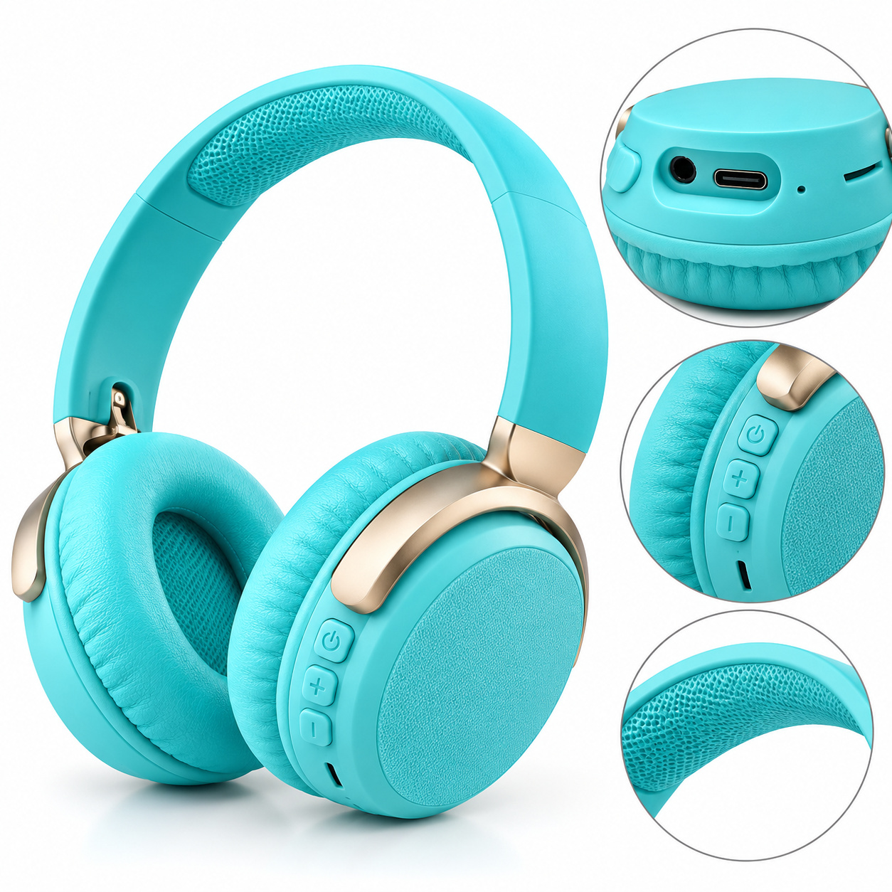 Безжични Bluetooth слушалки RD C-1000 SPORT, лилави, Bluetooth 5.4, стерео звук и вграден микрофон - Image 2